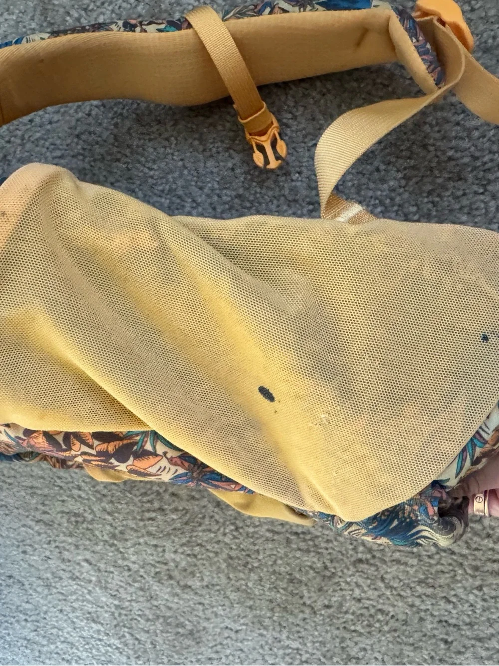Patagonia Floral Backpack with Yellow Accents